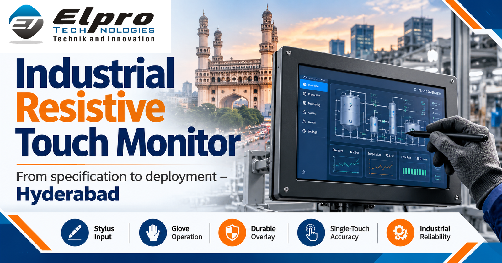Industrial Resistive Touch Monitor Supplier : From specification to deployment: discussing Industrial Resistive Touch Monitor with a manufacturer serving Hyderabad